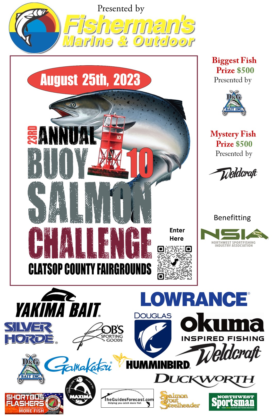 Sponsors for Buoy 10 Salmon Challenge